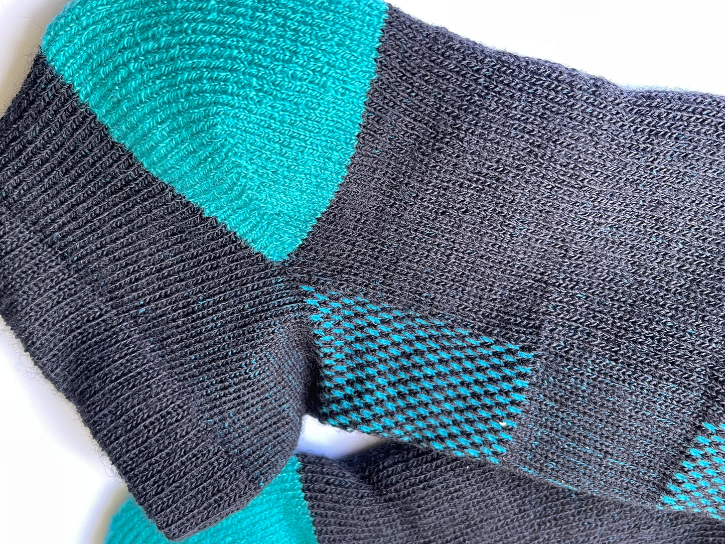 Ankle Mesh Hiker Socks Black/Turquoise